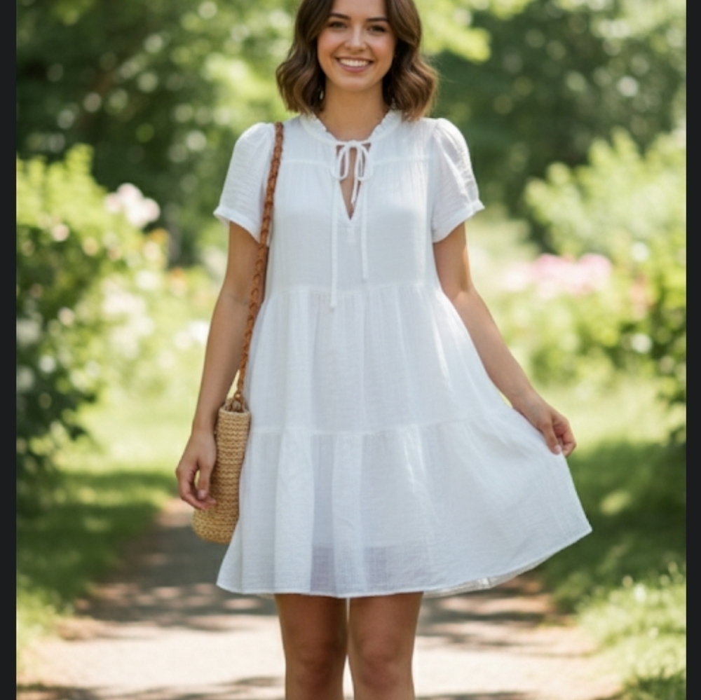 Honorine white Shirt Mini Dress Size XS
